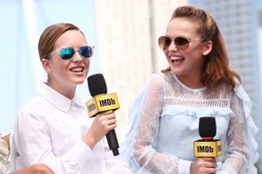 Talitha Eliana Bateman and Lulu Wilson at an event for Annabelle: Creation (2017)