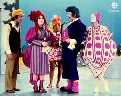 Roland Lepage, Jean-Louis Millette, André Montmorency, and Denise Morelle in La ribouldingue (1968)