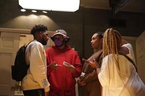 Still of Christian Nolan Jones, Daniel Augustin and Aida Osman in Rap Sh!t and Something for the Hood