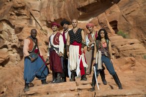 Marco Khan, Sadie Alexandru, Mehrdad Sarlak, Shahin Sean Solimon, Jermeil Saunders, and Aria Bigy in Sinbad: The Fifth V