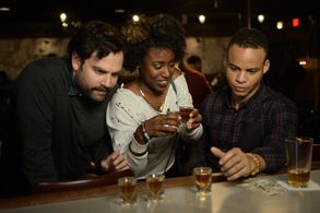 Barry Rothbart, Kirby Howell-Baptiste, and Mark St. Cyr in Downward Dog (2017)