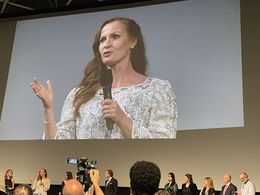Anna Gutto at Paradise Highway premiere at Locarno Film Festival