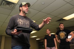 Stunt Rehearsal for 'The Evil In Us' with lead actor Marina Pasqua and Stunt man Ian Gordan.