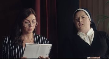 Siobhán McSweeney and Claire Rafferty in Derry Girls (2018)