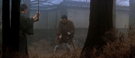 Shintarô Katsu and Makoto Satô in Samaritan Zatoichi (1968)