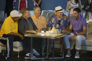 William Shatner, Henry Winkler, Terry Bradshaw, George Foreman, and Jeff Dye in Better Late Than Never (2016)