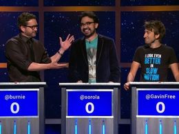 Burnie Burns, Gustavo Sorola, and Gavin Free in @midnight (2013)