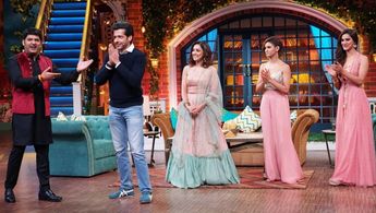 Mukti Mohan, Shakti Mohan, Neeti Mohan, Kapil Sharma, and Nihar Pandya in The Kapil Sharma Show (2016)