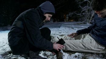 On the set of 'Winter's Blood'