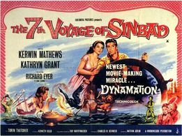Richard Eyer, Dal McKennon, Kathryn Grant, and Kerwin Mathews in The 7th Voyage of Sinbad (1958)