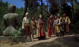 Kurt Christian, John Phillip Law, Caroline Munro, Aldo Sambrell, Martin Shaw, and Douglas Wilmer in The Golden Voyage of