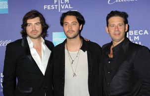 Jack Huston, Victor Kubicek, and Derek Anderson at an event for In God We Trust (2013)