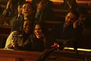 Karla Souza, Conrad Ricamora, Aja Naomi King, Jack Falahee, and Behzad Dabu in How to Get Away with Murder (2014)