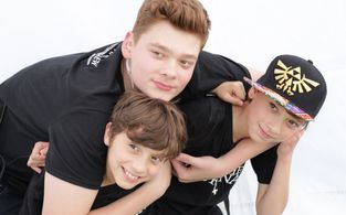 Tristan DeVan on location of Tell Me Your Name with actors PK DeVan and Cassius DeVan