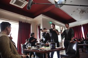 Drew Thomas (I) blocking an action scene for The Mongolian Connection (2018)