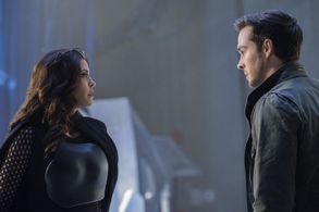 Teri Hatcher and Chris Wood in Supergirl (2015)