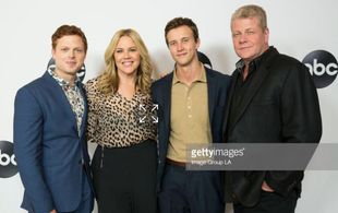 Mary McCormack, Michael Cudlitz, Sam Straley, and Caleb Foote