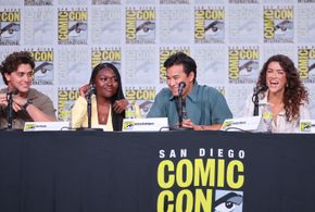 Jordan Rodrigues, Lisette Olivera, Zuri Reed, and Antonio Cipriano at an event for National Treasure: Edge of History (2