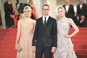 Liv Corfixen, Nicolas Winding Refn, and Elle Fanning at an event for The Neon Demon (2016)