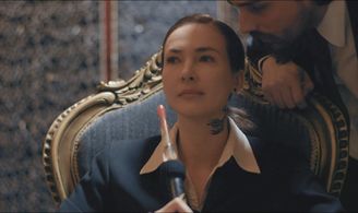 Rick Wallace and Iris Svis in The Showdown (2020)