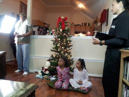 On set All I Want for Christmas