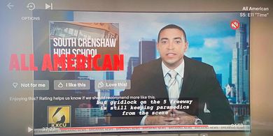 Netflix- All American: Season 5, Episode 11- Role: KXCU Channel 6 Newscaster