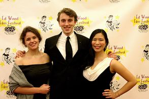 Alison at the 18th Annual Ed Wood Film Festival with director Bailey Heinonen (left),and fellow actor Matt Ruehlman (ce