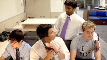 Erik Smith, Brendan Bradley, Ryan Sypek, and Sandeep Parikh in Squatters (2010)