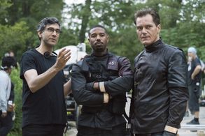 Michael B. Jordan, Michael Shannon, and Ramin Bahrani in Fahrenheit 451 (2018)
