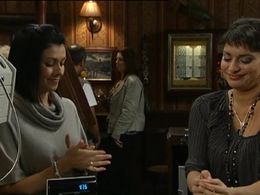 Sophiya Haque and Kym Marsh in Coronation Street (1960)