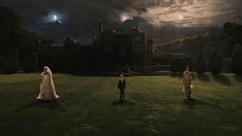 Kirsten Dunst, Charlotte Gainsbourg, and Cameron Spurr in Melancholia (2011)