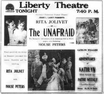 Rita Jolivet and House Peters in The Unafraid (1915)