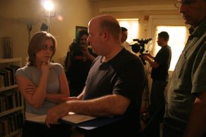 David Hohl directing after long night on In Search of Lovecraft