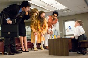 Mike Myers, Jessica Alba, and Verne Troyer in The Love Guru (2008)