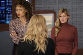 Still of Olivia Swann and Jes Macallan in DC's Legends of Tomorrow
