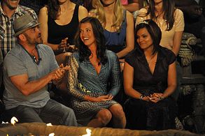 Sandra Diaz-Twine, Parvati Shallow, and Russell Hantz in Survivor (2000)