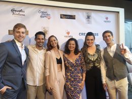 Fran Drescher, Lindy Booth, Jason Cook, Luke Guldan, Liliana Kligman-Roitman, and Francis Lloyd Corby