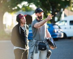 Elz Carrad, star of Rūrangi, and series director Max Currie, on the set of Rūrangi Season One.