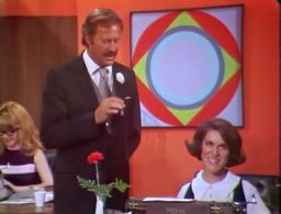 Ruth Buzzi, Pamela Rodgers, and Dan Rowan in Rowan & Martin's Laugh-In (1967)