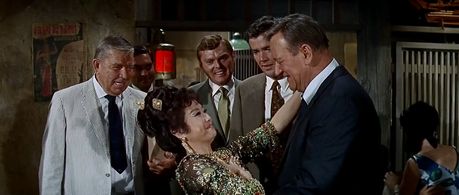 John Wayne, Jim Hutton, Bruce Cabot, Valentin de Vargas, Edward Faulkner, and Frances Fong in Hellfighters (1968)