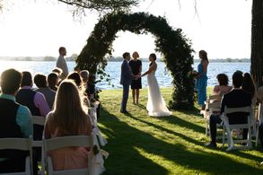 Tori Anderson, Gillian Doria, Julia Borsellino, and Sean Colby in You May Kiss the Bridesmaid (2021)