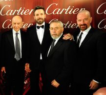Alan Arkin, Ben Affleck, former CIA technical operations officer Tony Mendez, and actor Bryan Cranston attend the 24th a