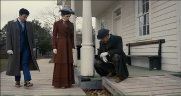 Stephen Mangan, Michael Weston, and Rebecca Liddiard in Houdini and Doyle (2016)