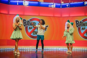 Paolo Ballesteros, Wally Bayola, and Pepe Herrera in Bawal na game show (2020)