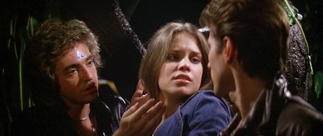 George Gilmour, Allan Love, and Catherine Mary Stewart in The Apple (1980)