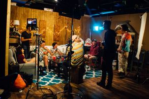 Cassidy Lehrman, Mary Neely, Austin Zajur, Caleb Emery, Bill Kottkamp, and Christopher Macken