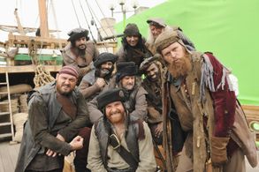 Hugh Bonneville, Daniel Hoffmann-Gill, Martin Collins, and Adam Loxley in Galavant (2015)