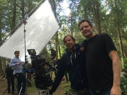 On the set of Bark Ranger, 2014