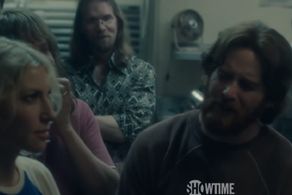 Ari Graynor, Stephen Guarino, Mark Casimir Dyniewicz Jr., and Andrew Santino in I'm Dying Up Here (2017)