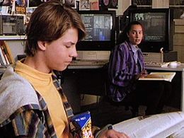 Petra Yared and Zbych Trofimiuk in Sky Trackers (1994)